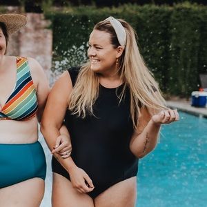 Lilly and Lime Cap Sleeve Swimsuit